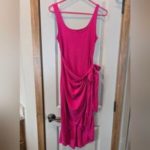 SHEIN Fuchsia Asymmetrical Dress
